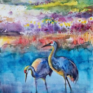 " Wieczorem-żurawie "